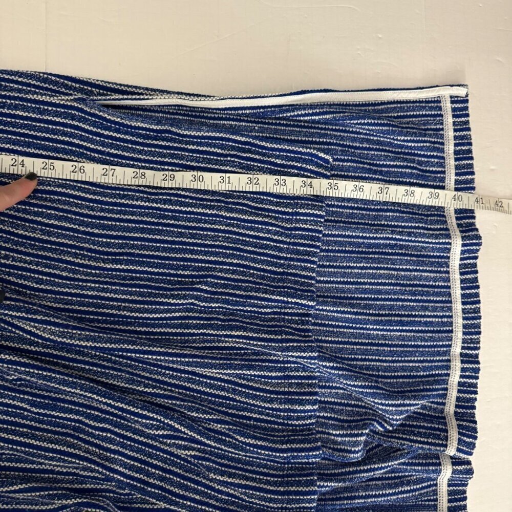 Lou & Grey NEW Cobalt Blue White Striped Tunic Top Cover Up Sweater Size Small - Picture 8 of 9